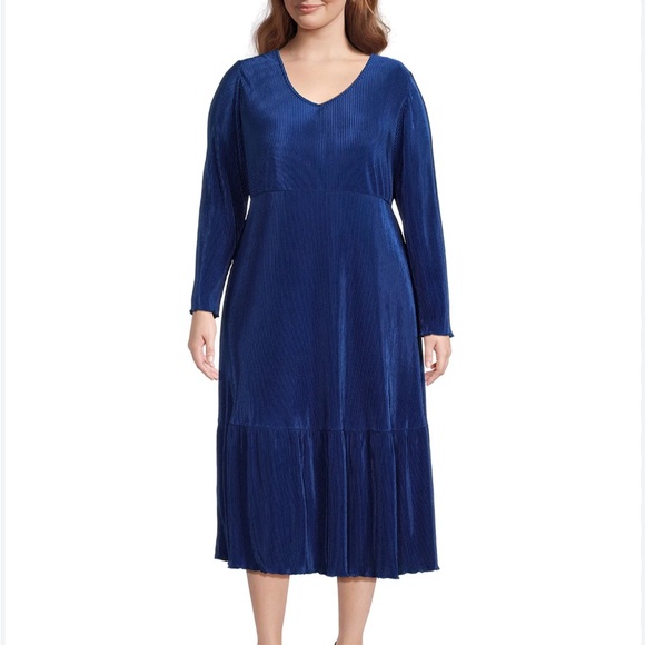 Terra & Sky Royal Blue Long Sleeve Dress - Picture 1 of 5